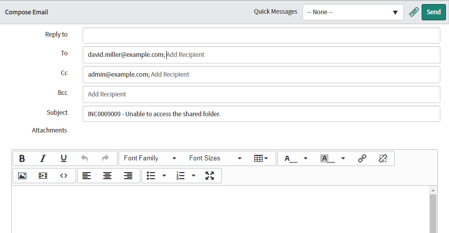 Email client UI